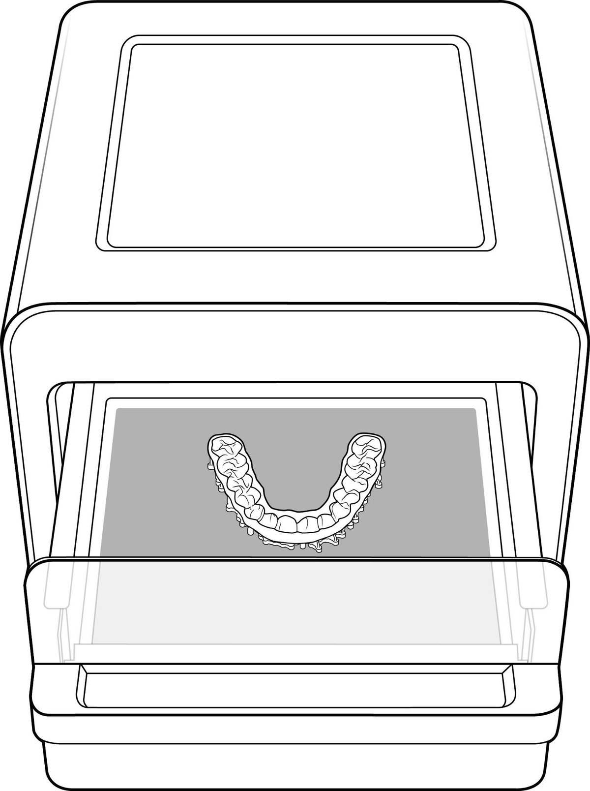 Place nightguard in SprintRay curing device