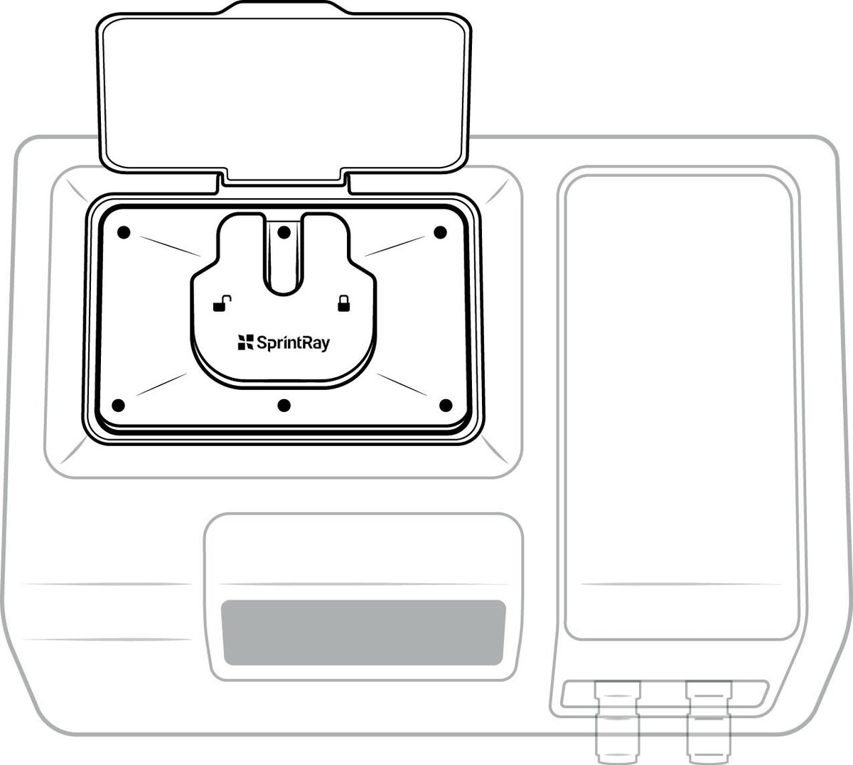 Transfer build platform into SprintRay wash device